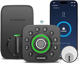 ULTRALOQ U-Bolt Pro with backlit physical keypad and fingerprint ID