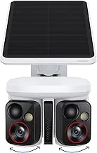 Baseus X1 Pro dual-tracking solar camera in a garden setting