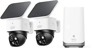eufy SoloCam S340 dual-lens camera with solar panel