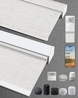 The Sunlight Chasers: Best Matter-Enabled Smart Blinds to Upgrade Your Vibe in 2026 19 Linen white motorized blackout blinds for Apple HomeKit