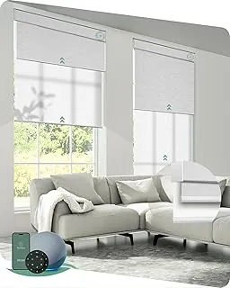 The Sunlight Chasers: Best Matter-Enabled Smart Blinds to Upgrade Your Vibe in 2026 21 Yoolax Dual Roller shades in Jacquard White luxury fabric