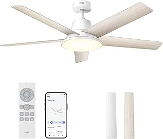 DREO 52 inch white smart ceiling fan with 12 speeds