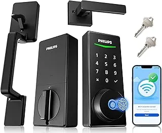 Philips Touchscreen WiFi Smart Lock Matte Black handle set