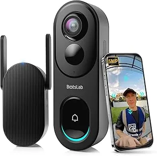 BOTSLAB 5MP 180 degree panoramic doorbell view