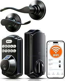 Ditch the Keys: The Top Matter-Enabled Fingerprint Smart Locks for 2026 19 Veise VE012W-B Matte Black Lever Lock