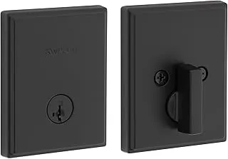 Kwikset Crosstown traditional matte black deadbolt
