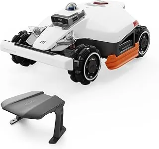 Mammotion LUBA 3 AWD 5000H with its charging garage