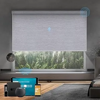 SmartWings Essential Grey Blackout Roller Shades motorized