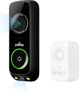 youkey Wireless Dual Camera Doorbell with package view