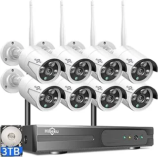 Hiseeu 8-camera wired security system for large properties