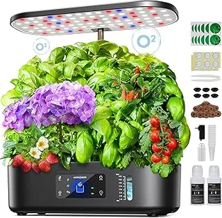 LCD touch panel hydroponic garden 12 pods
