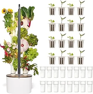 Vertical hydroponic tower with 36 planting sites