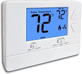 Simple non-programmable digital thermostat with blue backlight