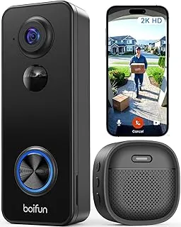 BOIFUN 2K wireless doorbell with AI human detection